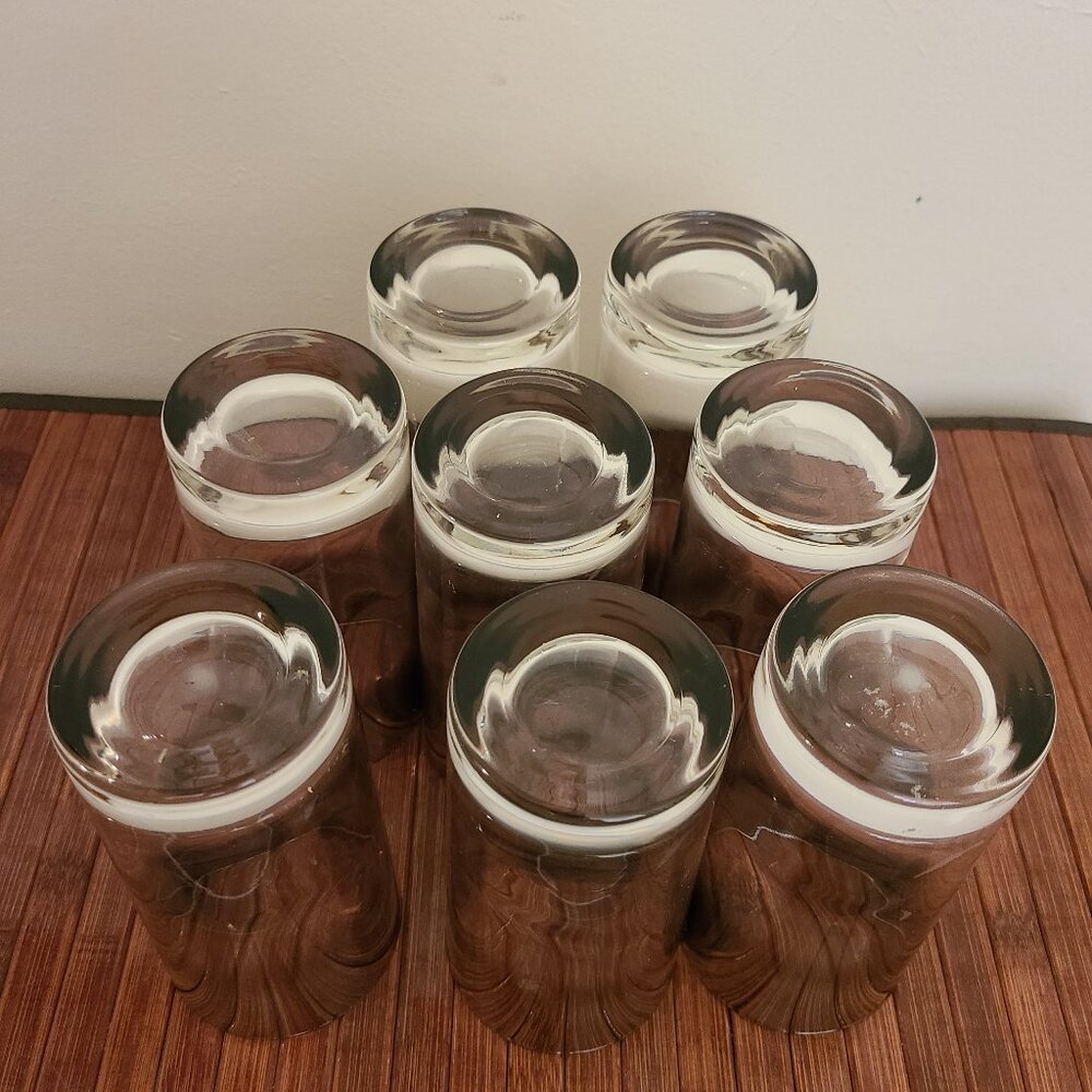 MCM Dorothy Thorpe Style Silver Fade Cocktail (8) Glasses/ Caddy/ Ice Bucket - Picture 12 of 12